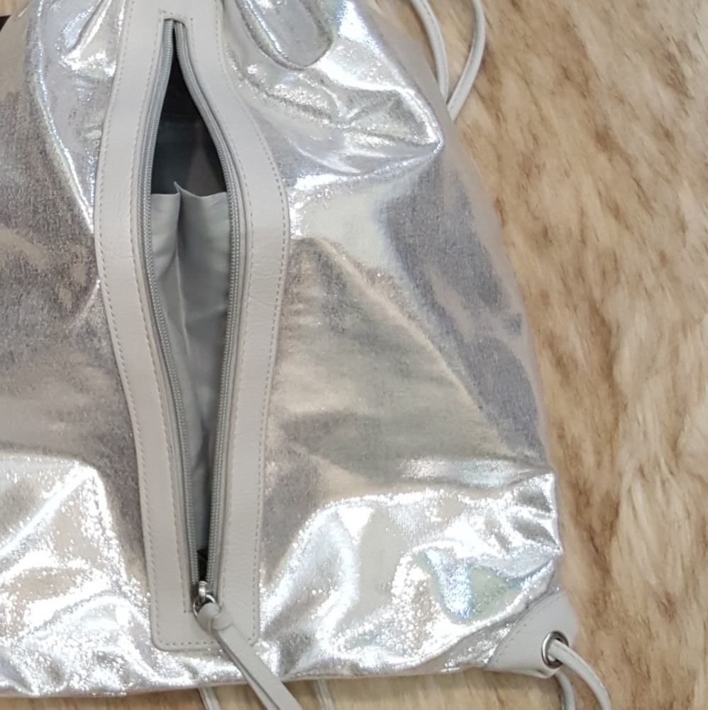 Silver Drawstring Backpack - Picture 3 of 7